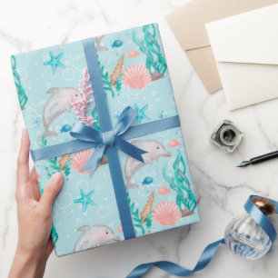 Ocean Life Dolphin Wrapping Paper