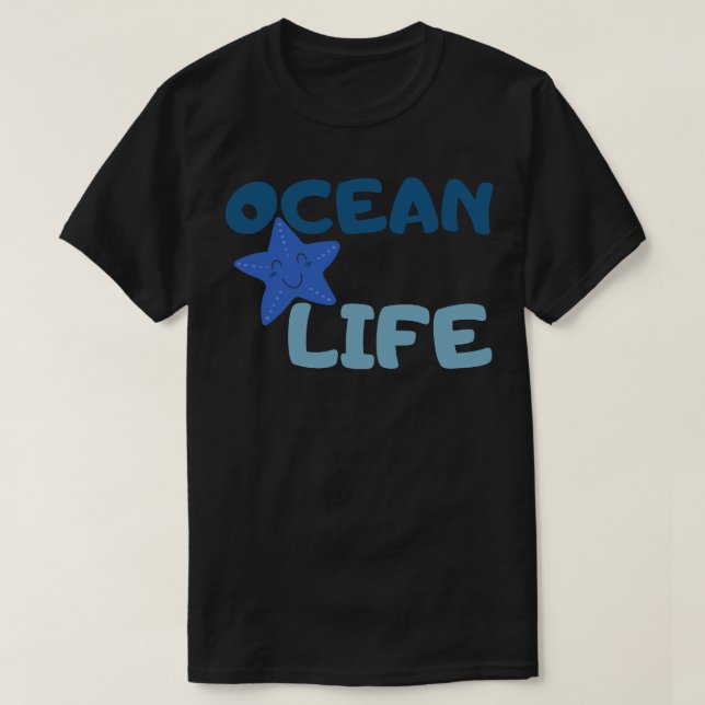 Ocean Life Fun Summer Beach Sand Surf Design T-Shirt (Design Front)