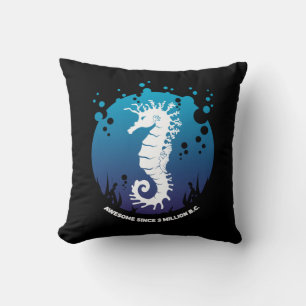 Ocean Life Graphic Design - Seahorses Cushion