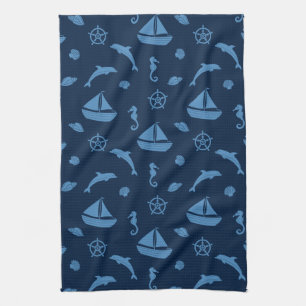 ocean life kitchen towel