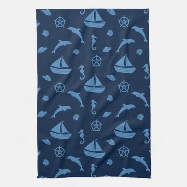 ocean life kitchen towel (Vertical)