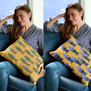 Ocean life, Lake house, gone fishing Decorative Cushion