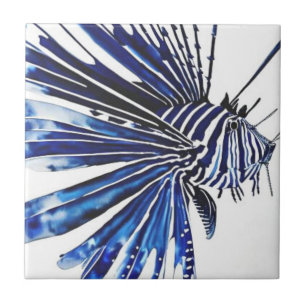 Ocean life lionfish ceramic tile