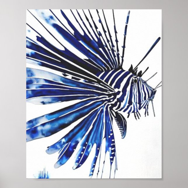 Ocean life lionfish poster (Front)
