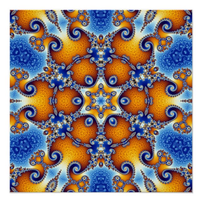 Ocean Life Mandala Poster (Front)