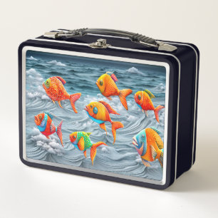 Ocean Life Metal Lunch Box
