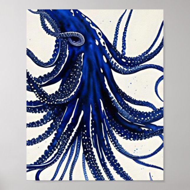 Ocean life octopus poster (Front)