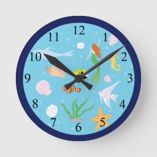 Ocean Life Round Clock