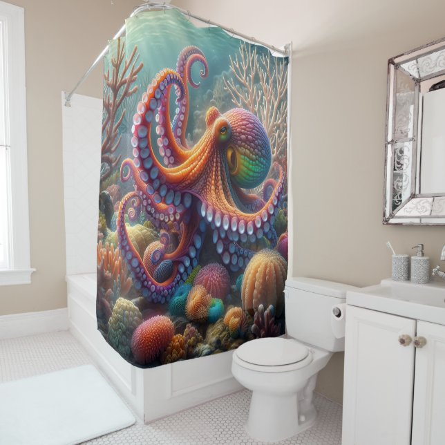Ocean Life Shower Curtain (In Situ)