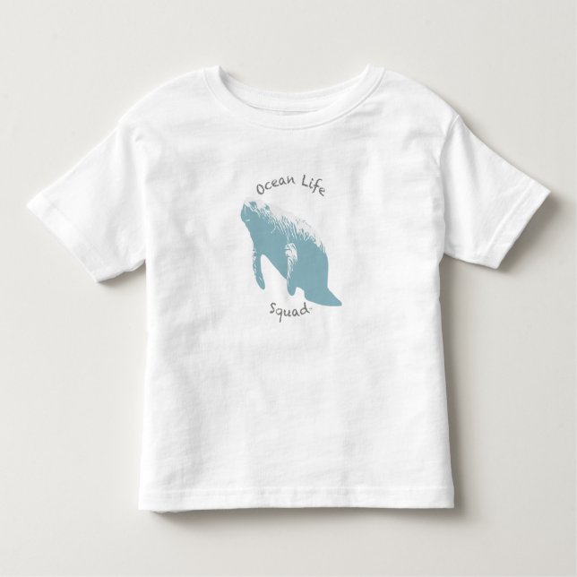 Ocean Life Squad® Manatee Design for Ocean Lovers Toddler T-Shirt (Front)