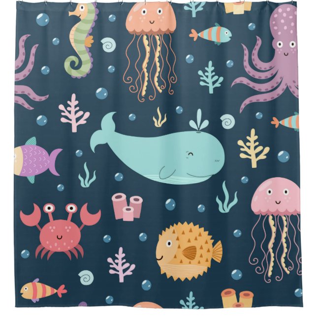 Ocean Life Under The Sea Shower Curtain (Front)
