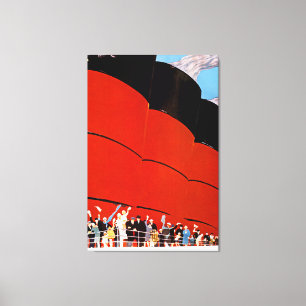 Ocean Liner Bon Voyage - L Canvas Print