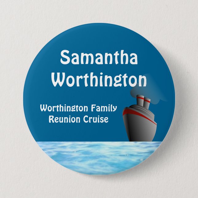 Ocean Liner Cruise Name Badge (Front)