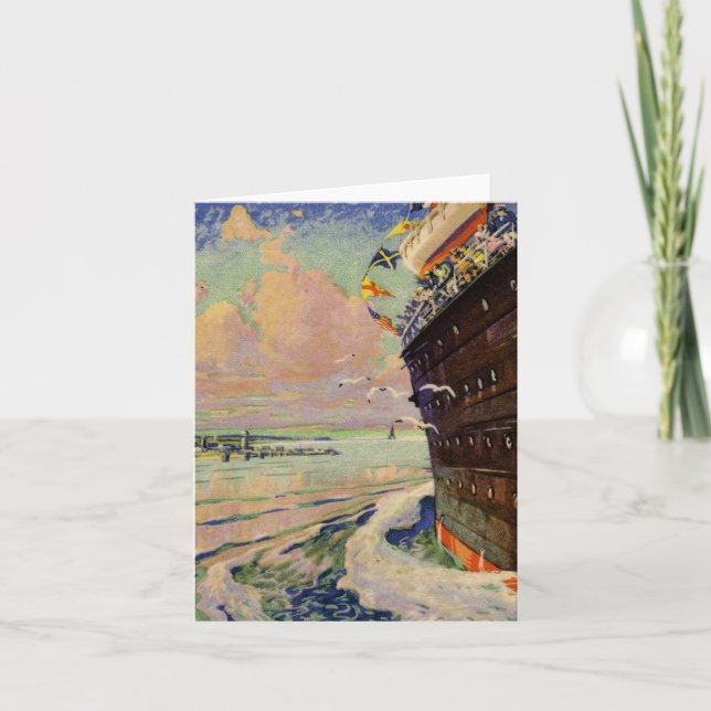 Ocean Liner seascape Card (Front)