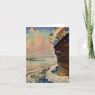 Ocean Liner seascape Card