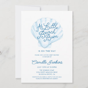 Ocean Little Beach Bum Boy Baby Shower Invitation