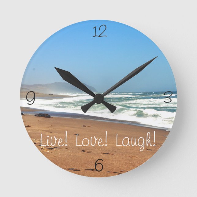 ocean live love laugh round clock (Front)