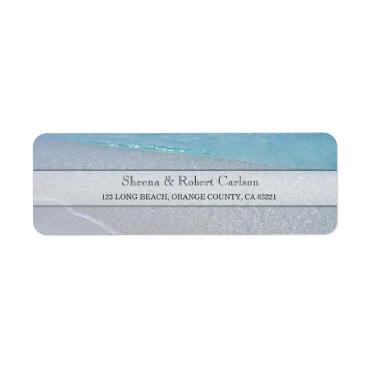 Ocean Love | Beach Wedding Address or Business Return Address Label