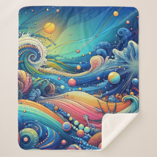Ocean Lover Artistic Sherpa Blanket