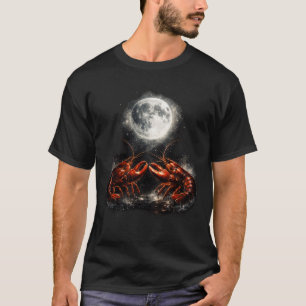 Ocean Lover Lobster Moon Design Night Sea Animal T-Shirt