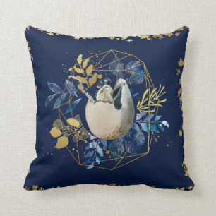 Ocean lovers Baby turtle escape watercolor Cushion