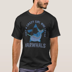 Ocean Mammal Whale Girls Women Sea Creature Narwh T-Shirt