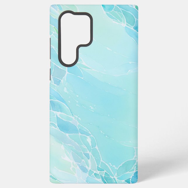 Ocean Marble Cool Aqua Marble Phone Case (Back)