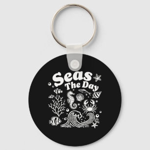 Ocean Marine Life Beach Coastal Sea Animals Wave Key Ring