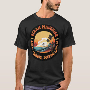 Ocean Maverick Surfing Man Vintage Retro Classic T-Shirt