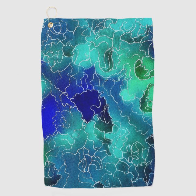 Ocean Maze Golf Towel (Front)