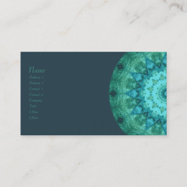Ocean Medallion Kaleidoscope Business Card (Front)