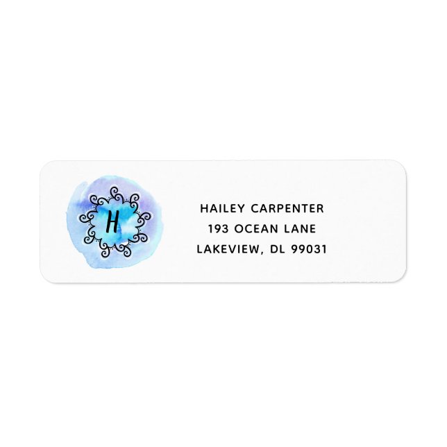 Ocean Medallion Return Address Label (Front)