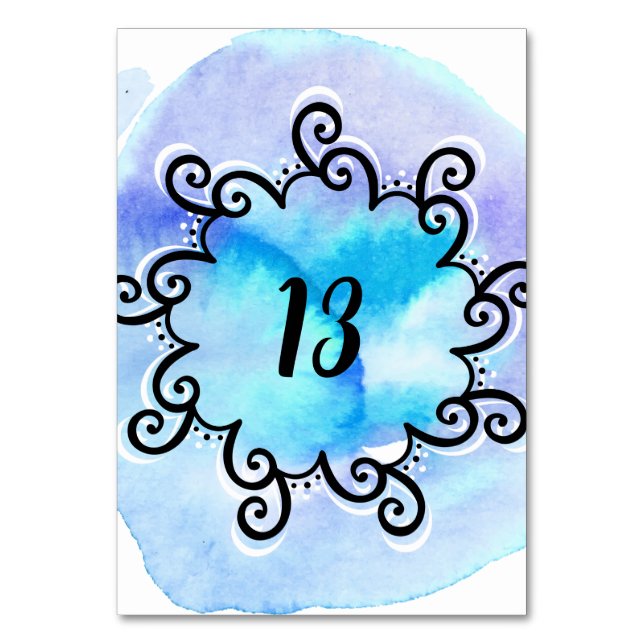 Ocean Medallion Table Number (Front)