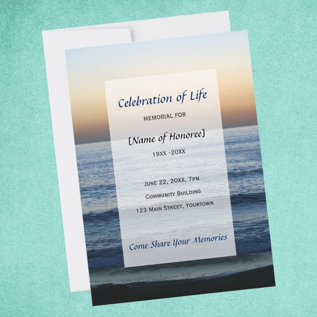 Ocean Memorial Celebration of Life invitation (Creator Uploaded)
