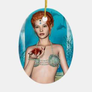 Ocean Mermaid Ceramic Tree Decoration