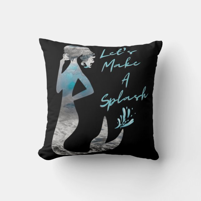 Ocean Mermaid Let's Make A Splash Cushion (Front)