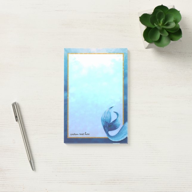 Ocean Mermaid Tail Custom Post-It Notes (Office)