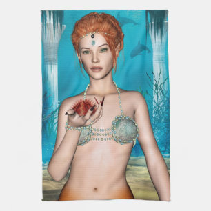 Ocean Mermaid Tea Towel