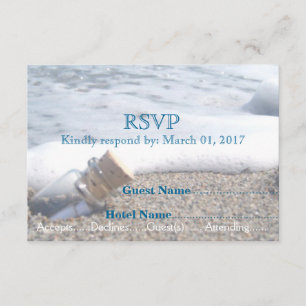 Ocean Message in a Bottle 3.5" x 5" Rsvp Card