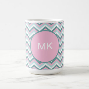 Ocean Mist Chevron Pattern Coffee Mug