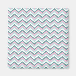Ocean Mist Chevron Pattern Magnet