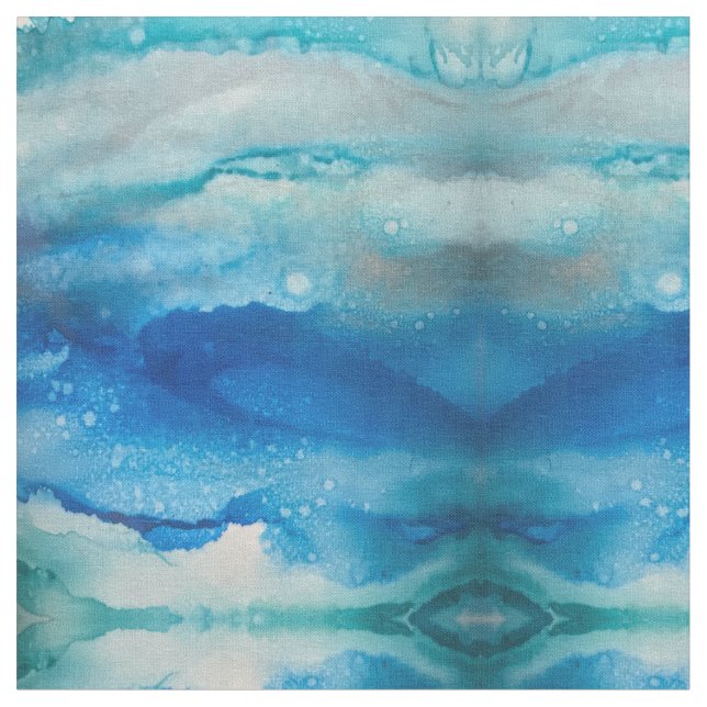 Ocean Moods Fabric | Style #5 | Blue Beach (Close Up)