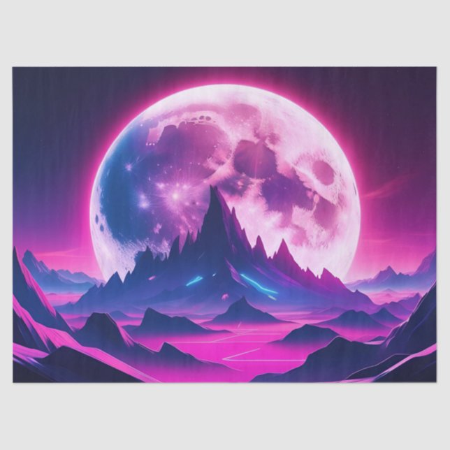 ocean mooon decoupage  tissue paper (Front)