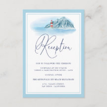 Ocean Mountain Lighthouse Light Blue Reception
