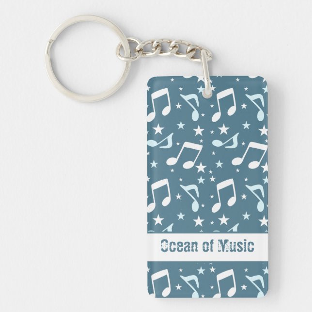 Ocean of Music patterned Key Ring (Front)
