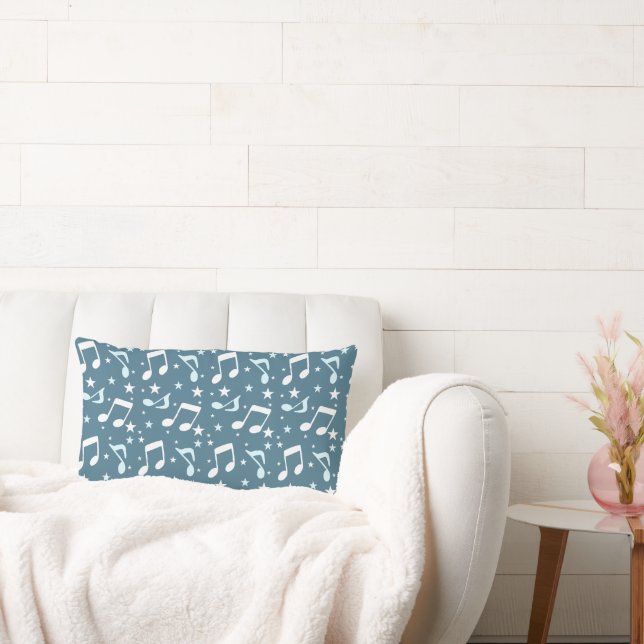 Ocean of Music patterned Lumbar Cushion (Couch)