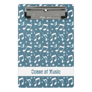 Ocean of Music patterned Mini Clipboard
