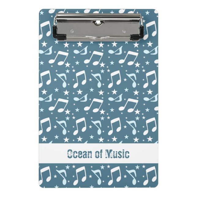 Ocean of Music patterned Mini Clipboard (Front)