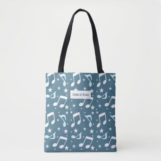 Ocean of Music patterned Tote Bag (Front)