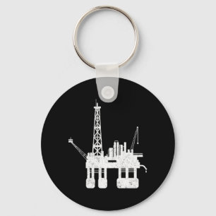 Ocean Oilfield Driller Drilling Rig Key Ring